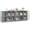 vidaXL Estanter&iacute;a con puertas madera de ingenier&iacute;a gris 204x37x75 cm