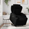vidaXL Sill&oacute;n reclinable elevable cuero artificial negro