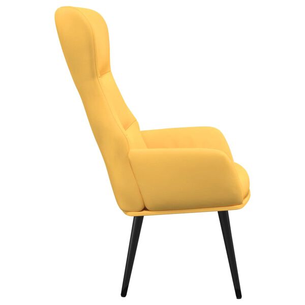 vidaXL Sill&oacute;n de relax de tela amarillo mostaza
