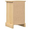 vidaXL Mesita de noche Corona madera maciza de pino 35x32,5x58 cm