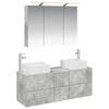 vidaXL Juego de muebles de ba&ntilde;o 4 uds. Gris Hormig&oacute;n
