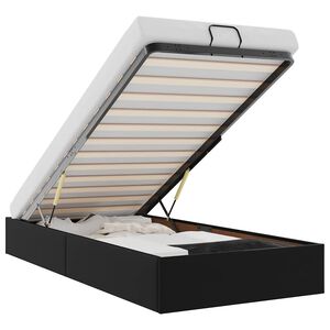 vidaXL Estructura de cama otomana sin colch&oacute;n negro 90x190 cm