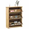 vidaXL Mueble zapatero Corona madera maciza de pino 99x32x124,5 cm