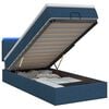 vidaXL Cama tipo otomana con colch&oacute;n y LED Azul 100 x 200 cm Tela