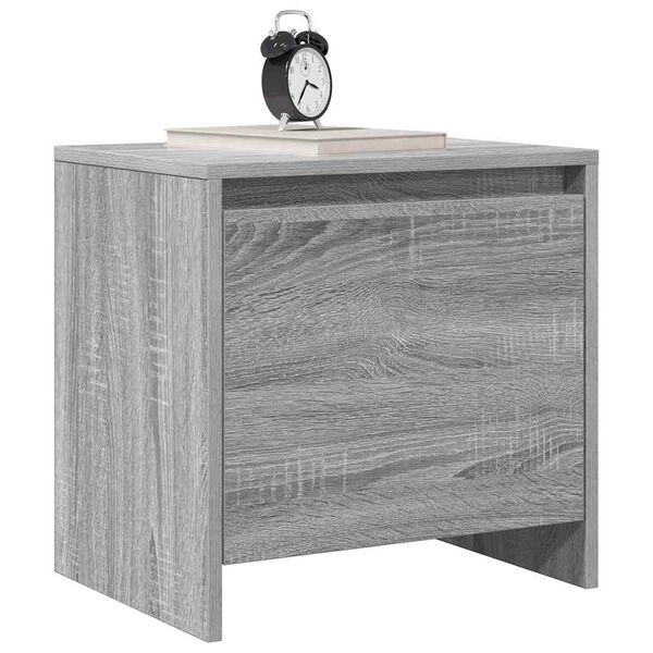 vidaXL Mesita de noche madera de ingenier&iacute;a gris Sonoma 45x34x44,5 cm