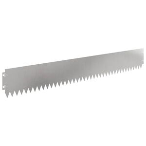 vidaXL Borde de C&eacute;sped 10 uds. 103 x 15 cm Acero Plateado