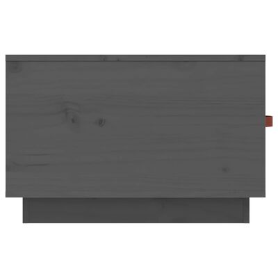 vidaXL Mesa de centro de madera maciza de pino gris 60x53x35 cm