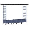 vidaXL Cama elevada con trellis y techo Gris 203 x 40 x 127 cm PP