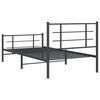 vidaXL Estructura cama sin colchón con estribo metal negro 107x203 cm