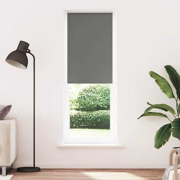 vidaXL Estor Enrollable Opaco gris 75x210 cm Tela Ancho 70,7 cm