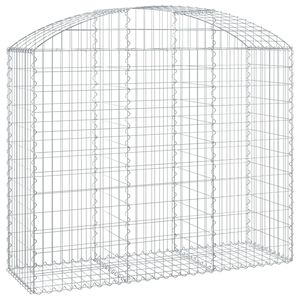 vidaXL Cesta gaviones forma arco hierro galvanizado 150x50x120/140 cm