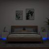 vidaXL Mesitas de noche de pared con luces LED 2 unidades blanco