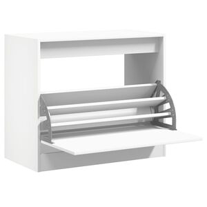 vidaXL Zapatero de madera de ingenier&iacute;a blanco 80x42x69 cm