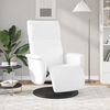 vidaXL Sill&oacute;n reclinable con reposapi&eacute;s cuero sint&eacute;tico blanco