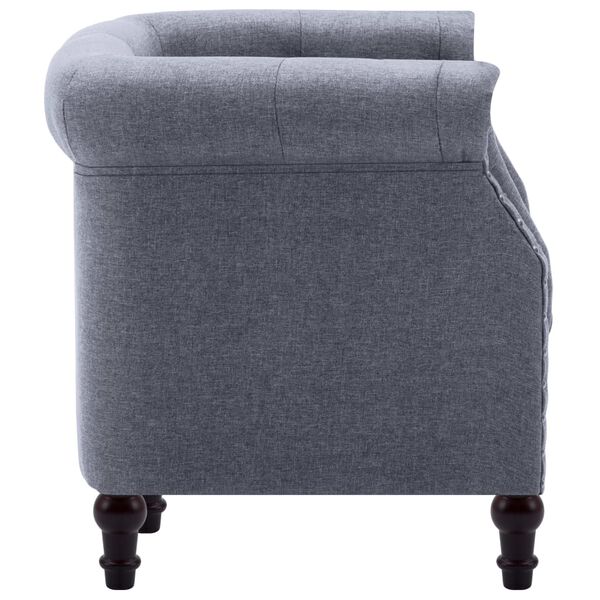 vidaXL Sill&oacute;n de tela gris claro