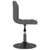 vidaXL Silla de comedor giratoria de terciopelo gris oscuro