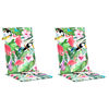 vidaXL Cojines para silla 2 uds tela multicolor 120x50x3 cm
