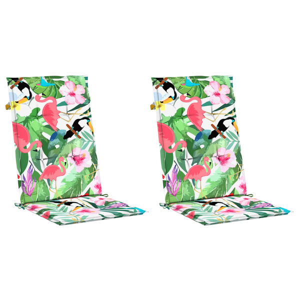 vidaXL Cojines para silla 2 uds tela multicolor 120x50x3 cm