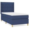 vidaXL Cama box spring con colch&oacute;n tela azul 90x200 cm