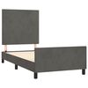 vidaXL Estructura de cama sin colch&oacute;n terciopelo gris oscuro 90x190 cm