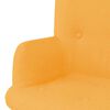 vidaXL Sill&oacute;n con taburete reposapi&eacute;s de tela amarillo