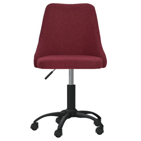 vidaXL Sillas de comedor giratorias 4 unidades tela rojo vino tinto