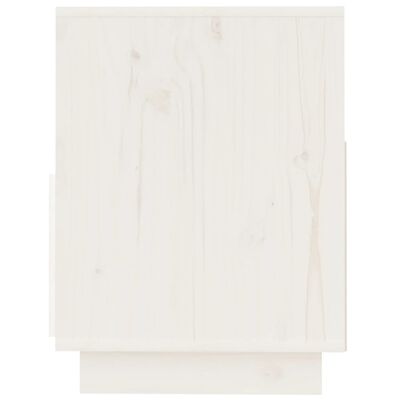 vidaXL Mueble de TV de madera maciza de pino blanco 140x37x50 cm