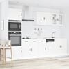 vidaXL Mueble cocina Kalmar blanco de alto brillo 7 pzas