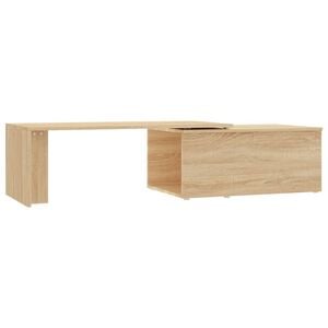 vidaXL Mesa de centro madera contrachapada color roble 150x50x35 cm