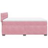 vidaXL Cama box spring con colch&oacute;n terciopelo rosa 140x190 cm