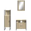 vidaXL Set de muebles de ba&ntilde;o 3 pzas madera contrachapada roble Sonoma