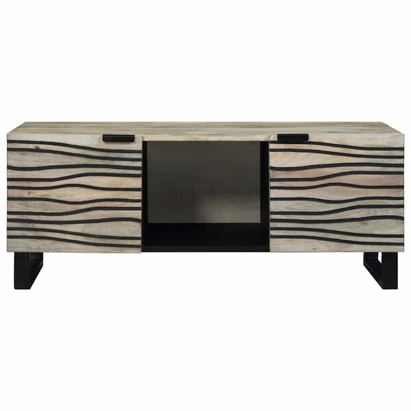 vidaXL Mesa de Caf&eacute; Beige y Negro 100 x 54 x 40 cm