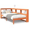 vidaXL Cama con estanter&iacute;a sin colch&oacute;n madera maciza marr&oacute;n 75x190 cm