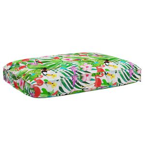 vidaXL Cojín de palé para asiento Floral Multicolor 120 x 80 x 12 cm