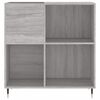 vidaXL Mueble discos madera contrachapada gris Sonoma 84,5x38x89 cm