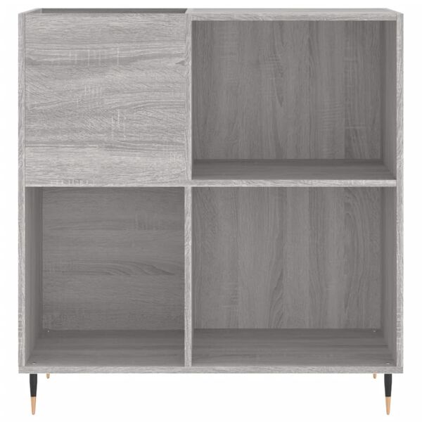 vidaXL Mueble discos madera contrachapada gris Sonoma 84,5x38x89 cm