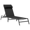 vidaXL Tumbona 1-persona Negro y Antracita 197 x 54 x 86 cm Acero