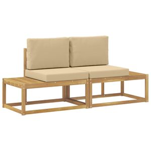 vidaXL Sof&aacute; de esquina exterior 2 Pieza Blanco Madera de Acacia S&oacute;lida