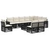 vidaXL Conjunto de sof&aacute;s de jard&iacute;n 11 uds. Negro y Blanco Crema
