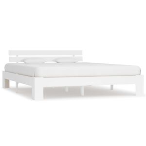 vidaXL Estructura de cama sin colch&oacute;n madera maciza de pino 160x200 cm
