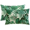 vidaXL Funda de almohada 2 pcs HEERLEN Estampado de hojas 50 x 80 cm