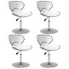 vidaXL Sillas de comedor 4 unidades cuero sint&eacute;tico blanco