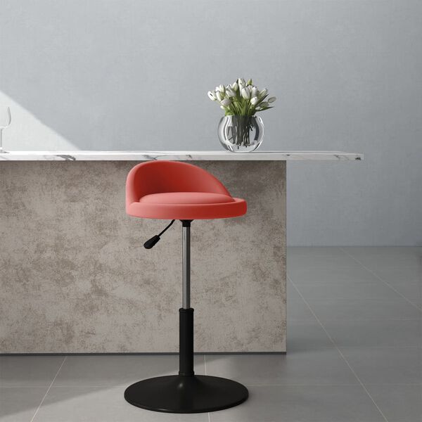 vidaXL Silla de comedor giratoria de terciopelo rosa