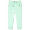 Pantalones de ch&aacute;ndal infantiles verde brillante 128