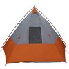 vidaXL Carpa Tipi con techo Gris y naranja 383 x 338 x 217 cm tafetán