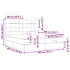 vidaXL Estructura de cama otomana con colchones tela crema 180x200cm