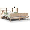 vidaXL Cama con estanter&iacute;a sin colch&oacute;n madera maciza de pino 200x200cm