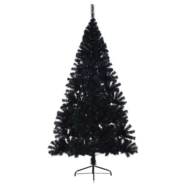 vidaXL &Aacute;rbol de Navidad Artificial Preiluminado Negro 210 cm PVC