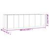 vidaXL Jardinera acero corten 280x80x80 cm