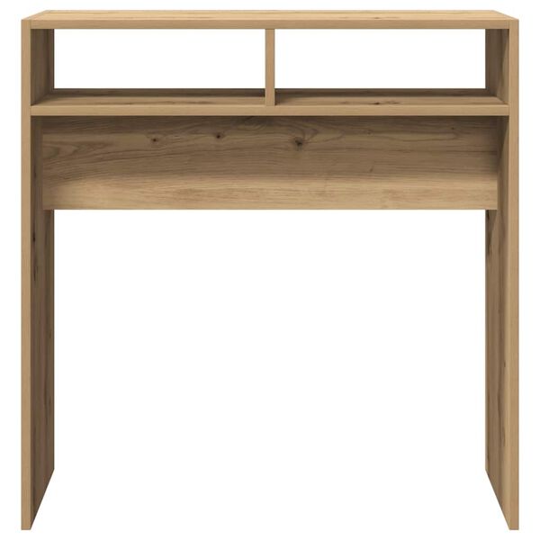 vidaXL Mesa consola madera de ingeniería roble artesanal 78x30x80 cm